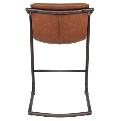 New Pacific Direct Indy PU Leather Counter Stool, (Set of 2) - 1060004-215