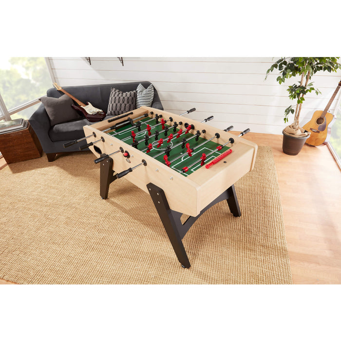 Playcraft Milan European Foosball Table Light Maple Finish - FBTOLM