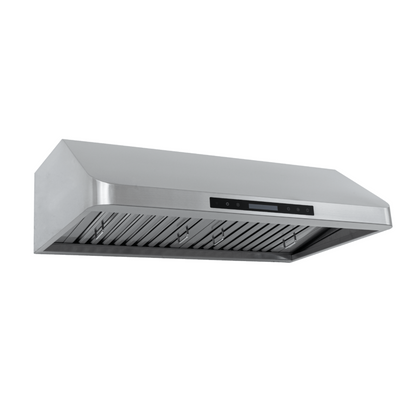 Proline PLJW 113 - Under Cabinet Vent Hood, 900 CFM | Convertible to Ductless, Stainless Steel with Modern Control Panel - PLJW 113.30