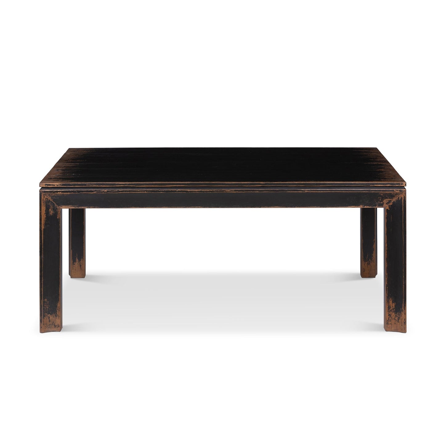 Park Hill Collection Avery Dining Table - Rustic Modern Design in Antique Black, Solid Reclaimed Pine, Seats Six Comfortably - EFT36174