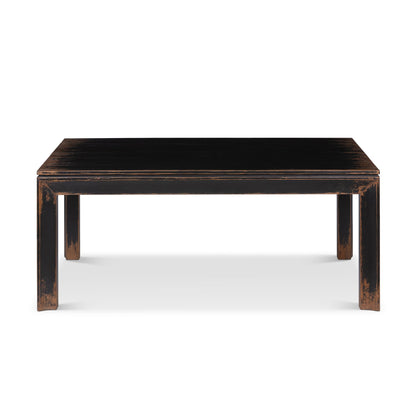 Park Hill Collection Avery Dining Table - Rustic Modern Design in Antique Black, Solid Reclaimed Pine, Seats Six Comfortably - EFT36174