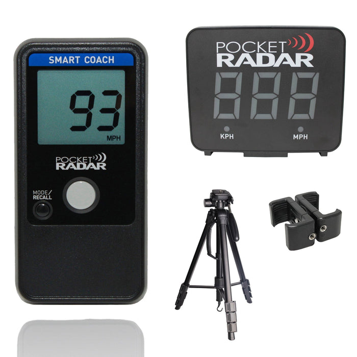 POCKET RADAR Smart Coach Radar™ Bundle with Smart Display, Deluxe Tripod, and Universal Mount