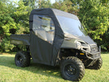 3 Star UTV Polaris Full-Size Ranger 2-Seater 500/700/800 - Full Cab Enclosure with Vinyl Windshield - POLRXP-FCE-BLK