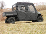 3 Star UTV Polaris Ranger Crew 570 Mid Size - 4 Passenger - Soft Doors - POLC57-DOF-BLK