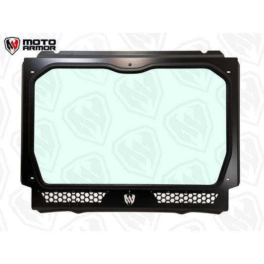 Moto Armor Polaris RZR Pro XP / Turbo R Dual Vented Glass Windshield - MA-RZPRO-WS-2V-GLS-BLK-C