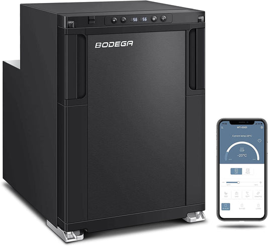 BODEGA 12 Volt RV Refrigerator 45L/1.6cu.ft RV Fridge and Freezer - R50