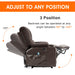 Power Recliner Chair With Nearly Lying Flat Recliner With Vibration Massage & Heating, 33.85" Width Not Lift