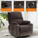 Power Recliner Chair With Nearly Lying Flat Recliner With Vibration Massage & Heating, 33.85" Width Not Lift