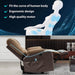 Power Recliner Chair With Nearly Lying Flat Recliner With Vibration Massage & Heating, 33.85" Width Not Lift