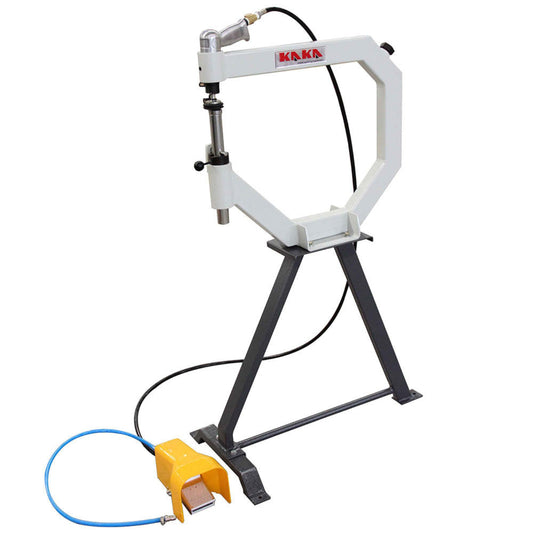 Kaka industrial PPH-500 Pneumatic Planishing Hammer, 19.6" Throat Power Hammer Blacksmithing, Planishing Hammer With Steel Frame Stand and Foot Pedal, For Metal Fabrication & Car Restoration - 192101