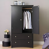 Prepac Sonoma 2 Door Armoire - Multiple Options Available - BDC-3359-K