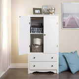 Prepac Sonoma 2 Door Armoire - Multiple Options Available - BDC-3359-K