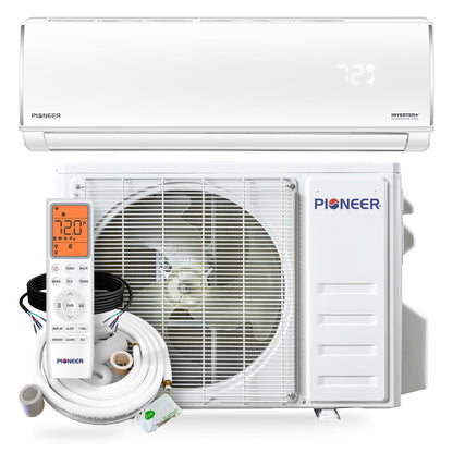 Pioneer Diamante Pro 31,500 BTU 19 SEER2 230V High-Wall Ductless Mini-Split Air Conditioner Inverter Heat Pump with 16 Ft. Kit - WYT030GLSI20RL