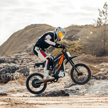 HappyRun G300 Pro 72V/30Ah 6500W Off-Road Electric Dirt Bike - HAPPYRUN-G300PRO-ORANGE