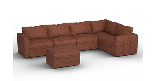 Lovesac – 6 Seats + 8 Sides Rained Chenille & Standard Foam – Terracotta - 1760084134885_814