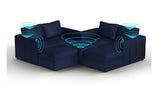 Lovesac – 7 Seats + 8 Sides Corded Velvet & Standard Foam with 8 Speaker Immersive Sound + Charge System – Sapphire Navy - BB6484347