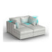 Lovesac – 4 Seats + 4 Sides Luxe Chenille & Lovesoft with 6 Speaker Immersive Sound + Charge System – Tonal Sterling - BB6484182