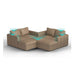 Lovesac – 7 Seats + 8 Sides Combed Chenille & Standard Foam with 10 Speaker Immersive Sound + Charge System – Taupe - BB6484370