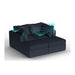 Lovesac – 4 Seats + 4 Sides Corded Velvet & Standard Foam with 6 Speaker Immersive Sound + Charge System – Midnight Navy - BB6484199