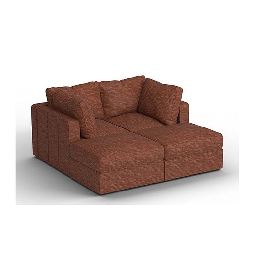 Lovesac – 4 Seats + 4 Sides Rained Chenille & Standard Foam – Terracotta - BB6484099