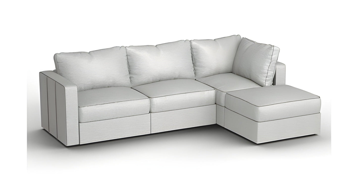 Lovesac – 4 Seats + 5 Sides Luxe Chenille & Standard Foam – Tonal Sterling - BB6484123