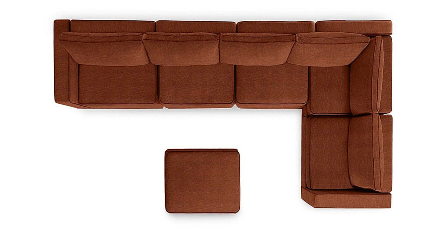 Lovesac – 6 Seats + 8 Sides Combed Chenille &amp; Standard Foam – Tan - SKU_1772863437760_130