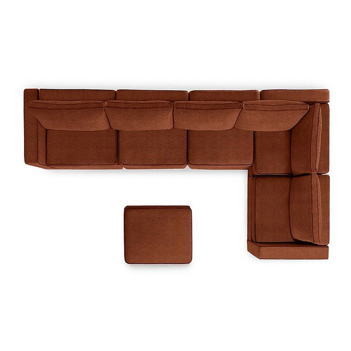 Lovesac – 6 Seats + 8 Sides Combed Chenille & Standard Foam – Tan - BB6484127