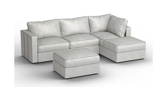 Lovesac – 5 Seats + 5 Sides Luxe Chenille & Lovesoft – Tonal Sterling - 1760087609791_902