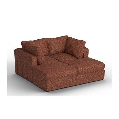 Lovesac – 4 Seats + 4 Sides Rained Chenille & Lovesoft – Terracotta - BB6484132