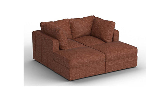 Lovesac – 4 Seats + 4 Sides Rained Chenille &amp; Lovesoft – Terracotta - SKU_1772861616954_264