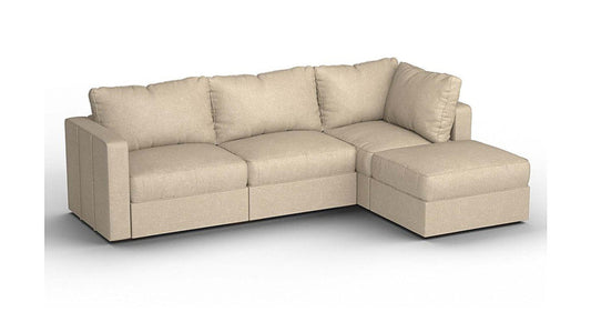 Lovesac – 4 Seats + 5 Sides Combed Chenille & Standard Foam – Tan - 1760086490927_517