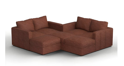 Lovesac – 7 Seats + 8 Sides Rained Chenille & Lovesoft – Terracotta - BB6484113