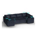 Lovesac – 8 Seats + 10 Sides Corded Velvet & Lovesoft with 10 Speaker Immersive Sound + Charge System – Midnight Navy - BB6484406