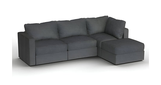 Lovesac – 4 Seats + 5 Sides Corded Velvet & Standard Foam – Charcoal Grey - BB6484116