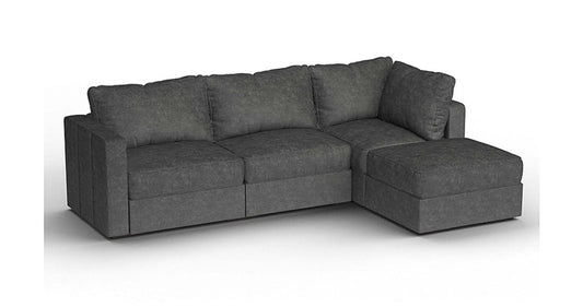 Lovesac – 4 Seats + 5 Sides Corded Velvet & Standard Foam – Charcoal Grey - 1760076393744_560