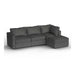 Lovesac – 4 Seats + 5 Sides Corded Velvet & Standard Foam – Charcoal Grey - BB6484116