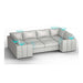 Lovesac – 8 Seats + 10 Sides Luxe Chenille & Lovesoft with 6 Speaker Immersive Sound + Charge System – Tonal Sterling - BB6484451