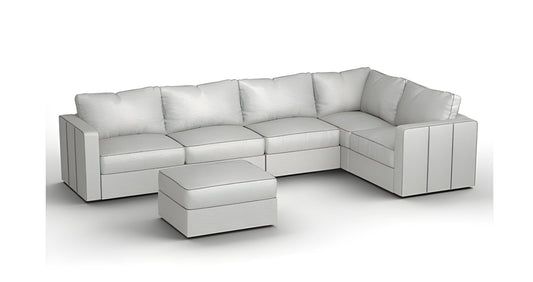 Lovesac – 6 Seats + 8 Sides Luxe Chenille & Standard Foam – Tonal Sterling - BB6484151
