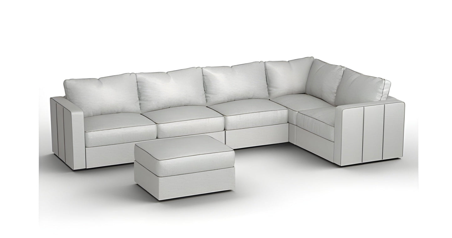 Lovesac – 6 Seats + 8 Sides Luxe Chenille & Standard Foam – Tonal Sterling - BB6484151