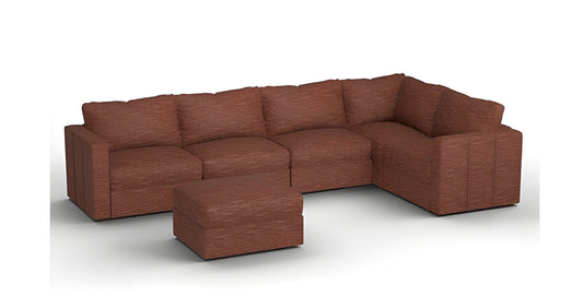 Lovesac – 6 Seats + 8 Sides Rained Chenille & Lovesoft – Terracotta - BB6484112