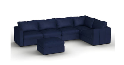 Lovesac – 6 Seats + 8 Sides Corded Velvet & Standard Foam – Sapphire Navy - BB6484144