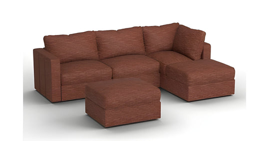 Lovesac – 5 Seats + 5 Sides Rained Chenille & Standard Foam – Terracotta - BB6484092