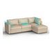 Lovesac – 4 Seats + 5 Sides Combed Chenille Lovesoft with 6 Speaker Immersive Sound + Charge System – Tan - BB6484225