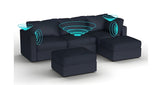 Lovesac – 5 Seats + 5 Sides Corded Velvet & Standard Foam with 8 Speaker Immersive Sound + Charge System – Midnight Navy - BB6484309