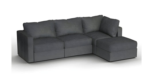 Lovesac – 4 Seats + 5 Sides Corded Velvet & Lovesoft – Charcoal Grey - BB6484125