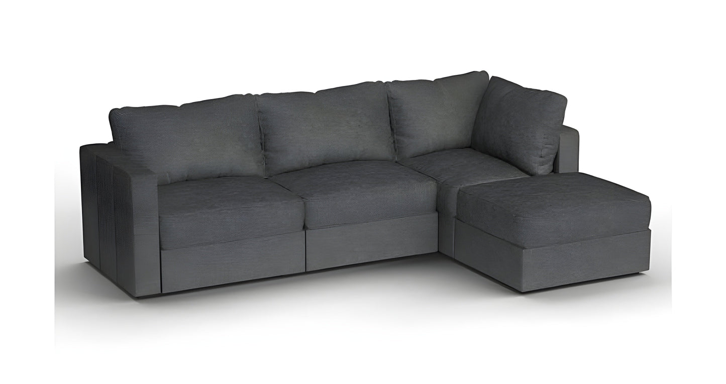 Lovesac – 4 Seats + 5 Sides Corded Velvet & Lovesoft – Charcoal Grey - BB6484125