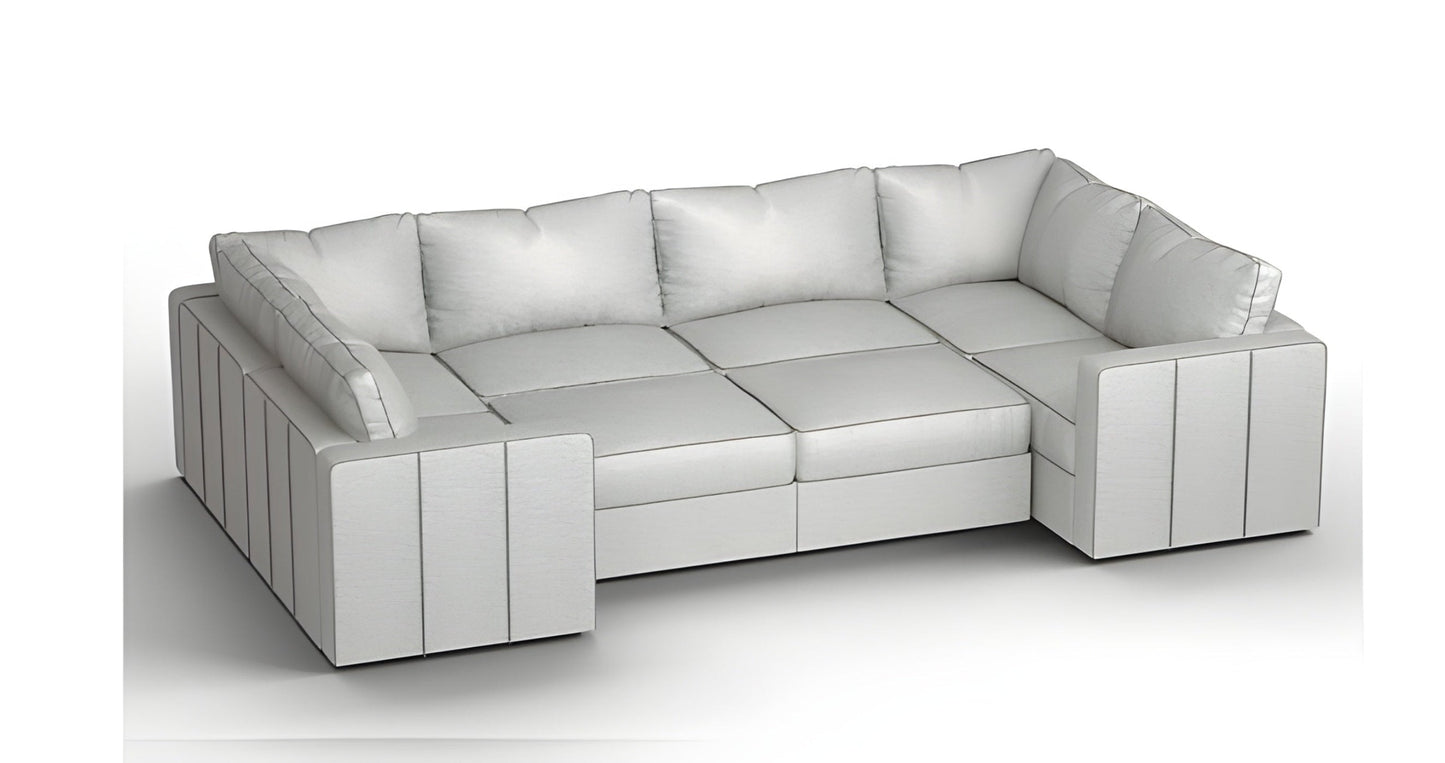 Lovesac – 8 Seats + 10 Sides Luxe Chenille & Lovesoft – Tonal Sterling - BB6484173