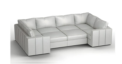Lovesac – 8 Seats + 10 Sides Luxe Chenille & Lovesoft – Tonal Sterling - BB6484173