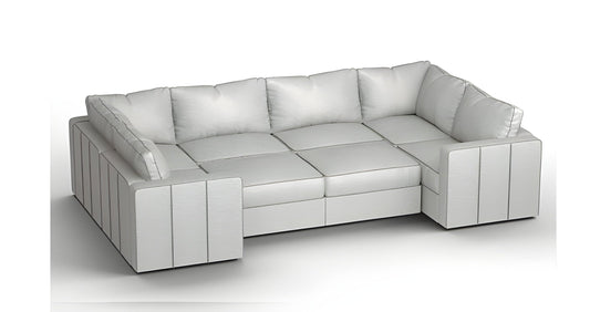 Lovesac – 8 Seats + 10 Sides Luxe Chenille & Lovesoft – Tonal Sterling - BB6484173