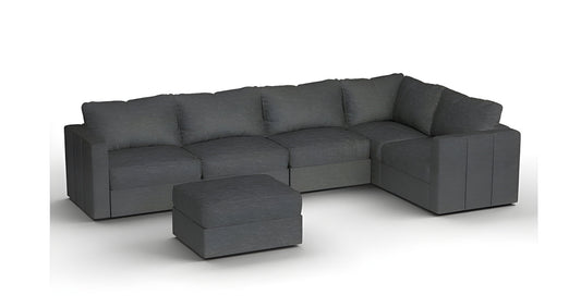 Lovesac – 6 Seats + 8 Sides Corded Velvet & Lovesoft – Charcoal Grey - BB6484150